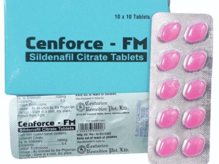 Packet of cenforce FM 100mg and blister pack of tablets
