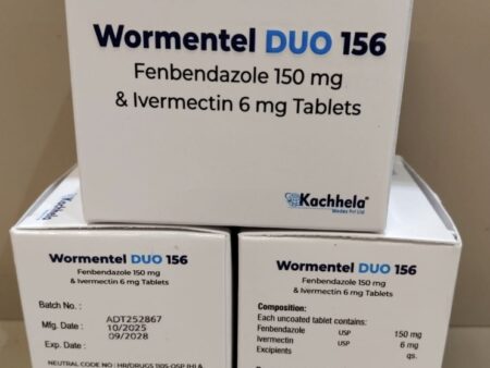 3 boxes of Wormentel Duo 156 Mg