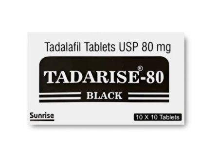 Tadarise Black 80 mg Tadalafil high-strength erectile dysfunction tablets – Sunrise Remedies Australia